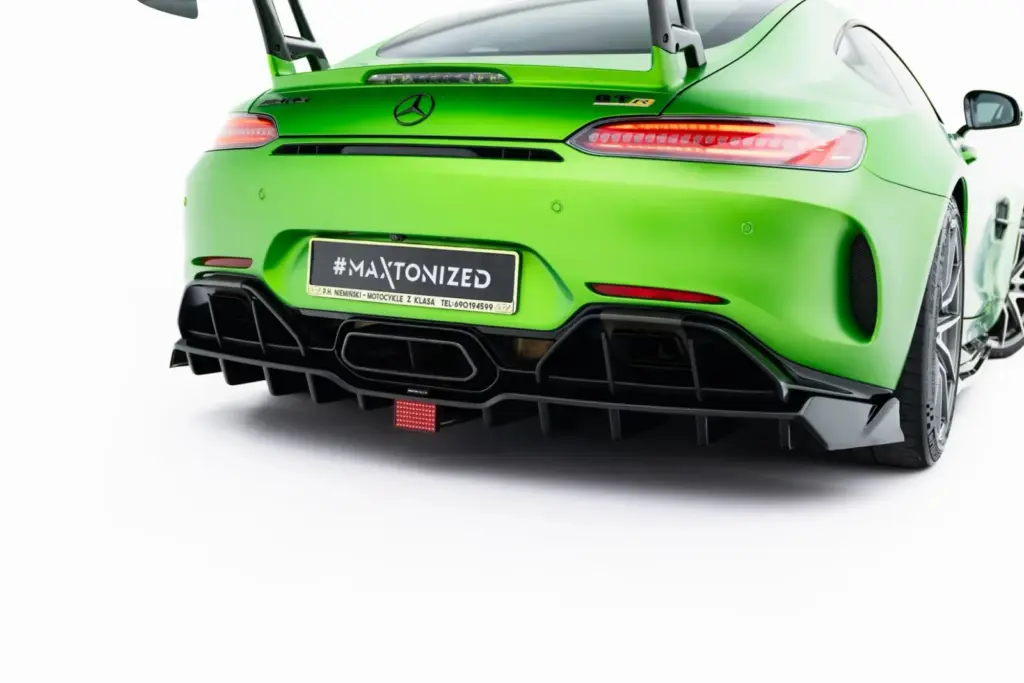Rear Splitter (With Diffuser) + LED compatible with Mercedes-AMG GT R C190 Facelift