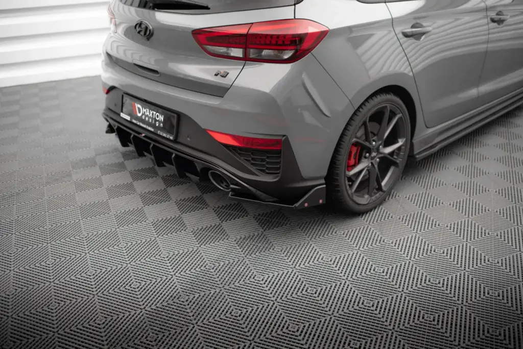 Rear Side Splitters V.4 + Flaps compatible with Hyundai I30 N Hatchback Mk3 Facelift