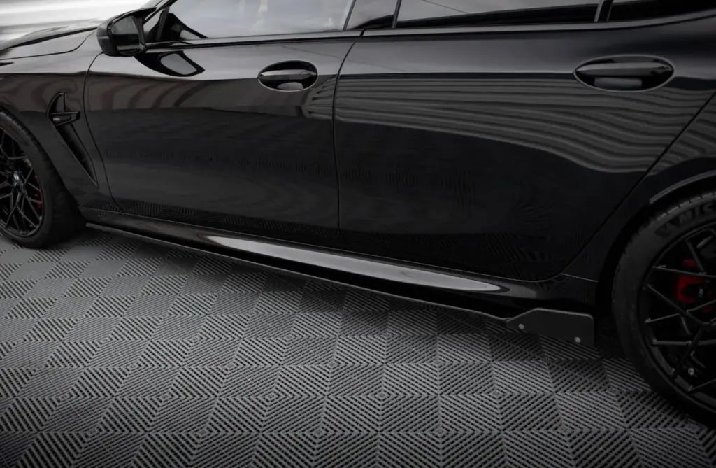 Side Skirts Diffusers V.1 + Flaps compatible with BMW M8 Gran Coupe F93 / 8 Gran Coupe M-Pack G16