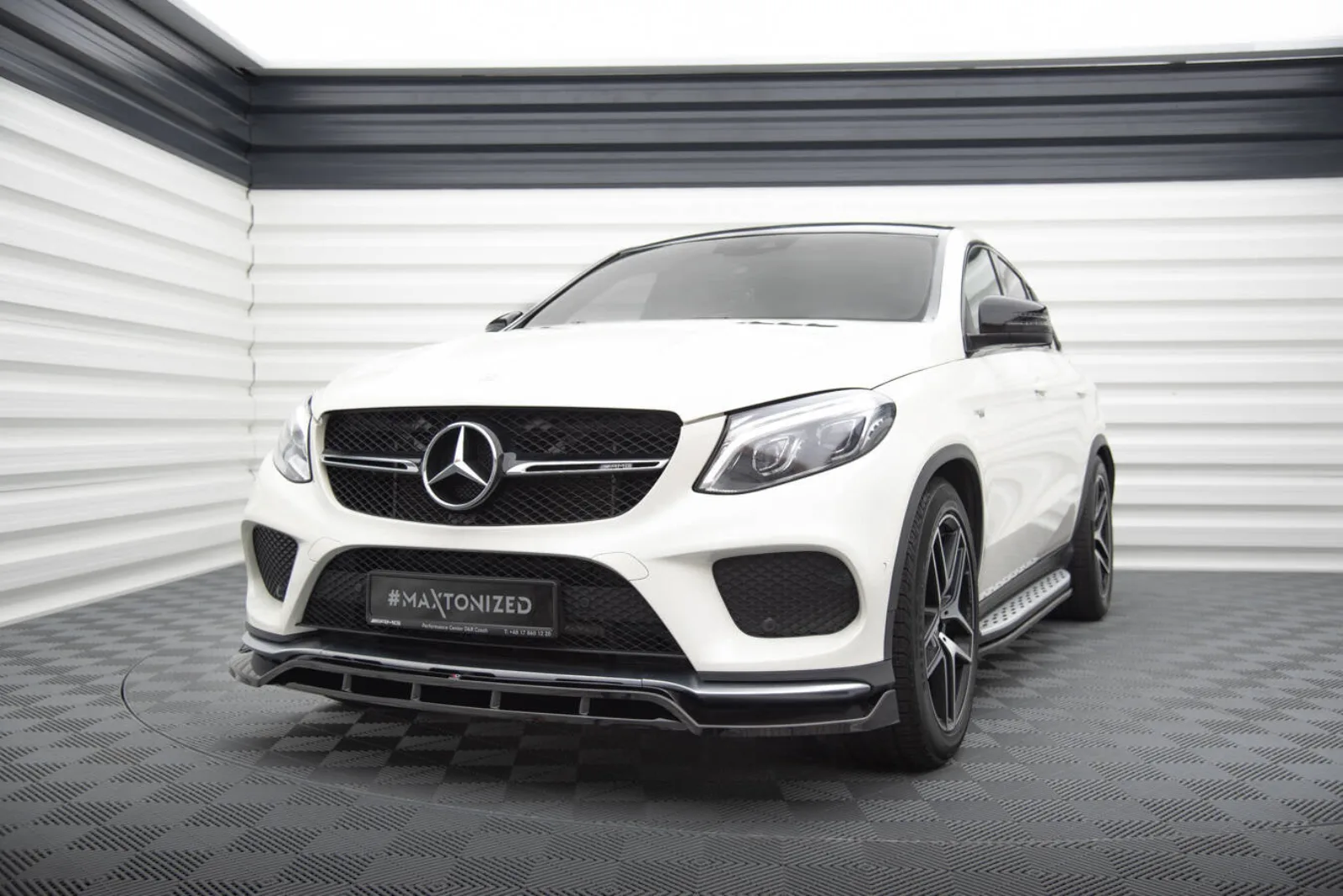 Front Splitter V.2 compatible with Mercedes-Benz GLE Coupe 43 AMG / AMG-Line C292