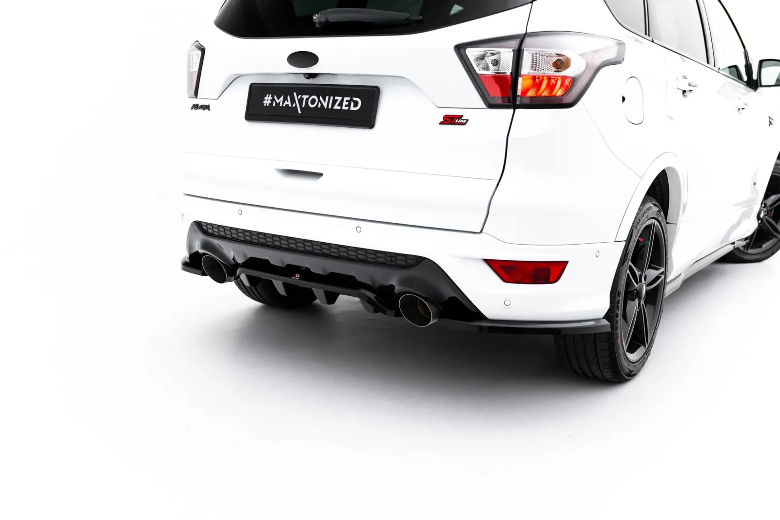 Rear Splitter (With Diffuser) compatible with Ford Kuga ST-Line Mk2 Facelift