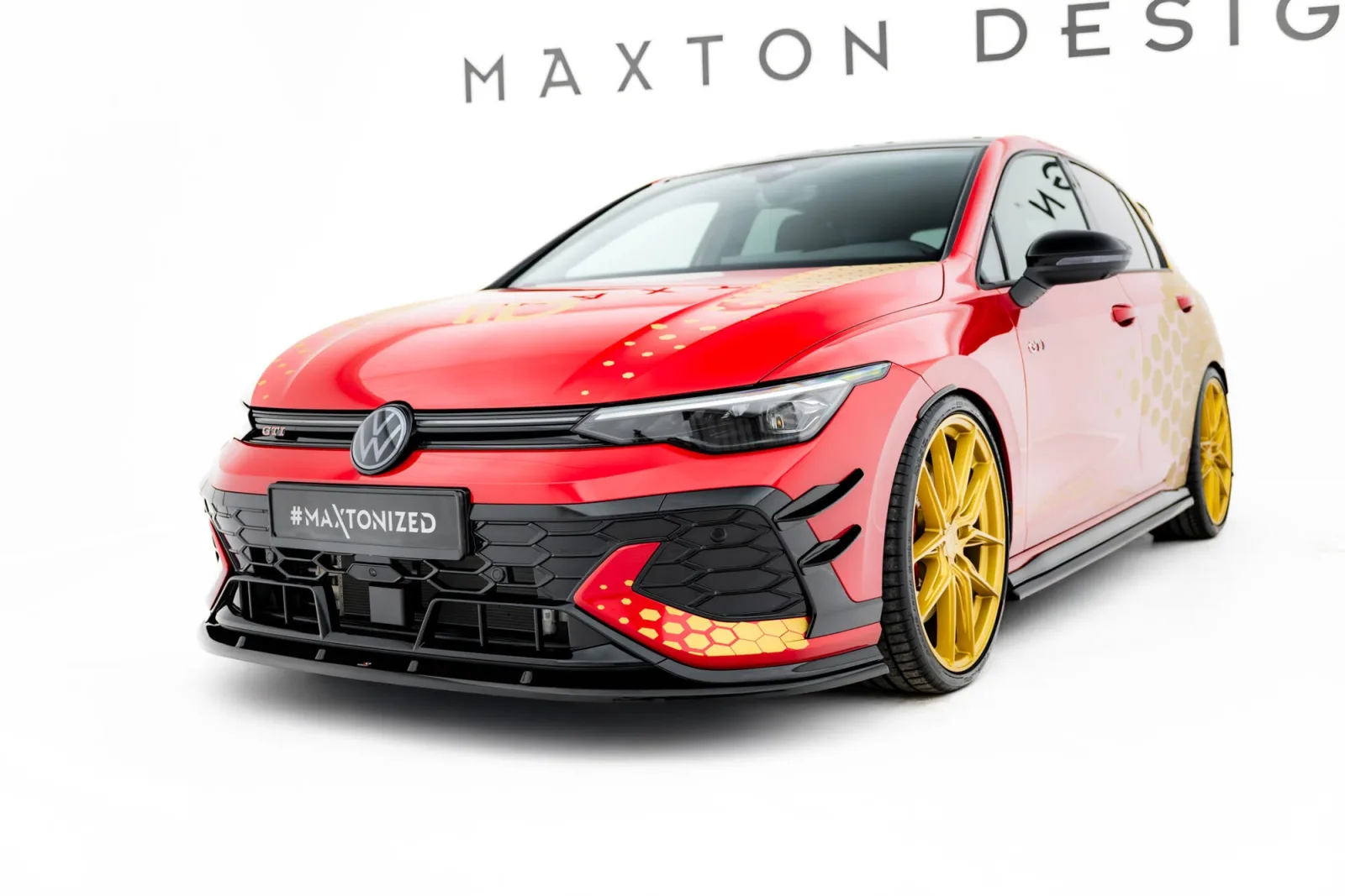Front Splitter V.2 compatible with Volkswagen Golf GTI Clubsport Mk8 Facelift