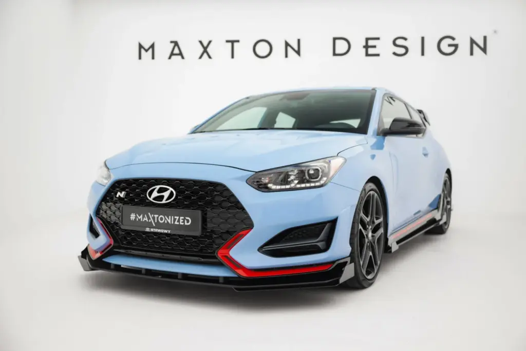 Front Splitter Street Pro + Flaps compatible with Hyundai Veloster N Mk2