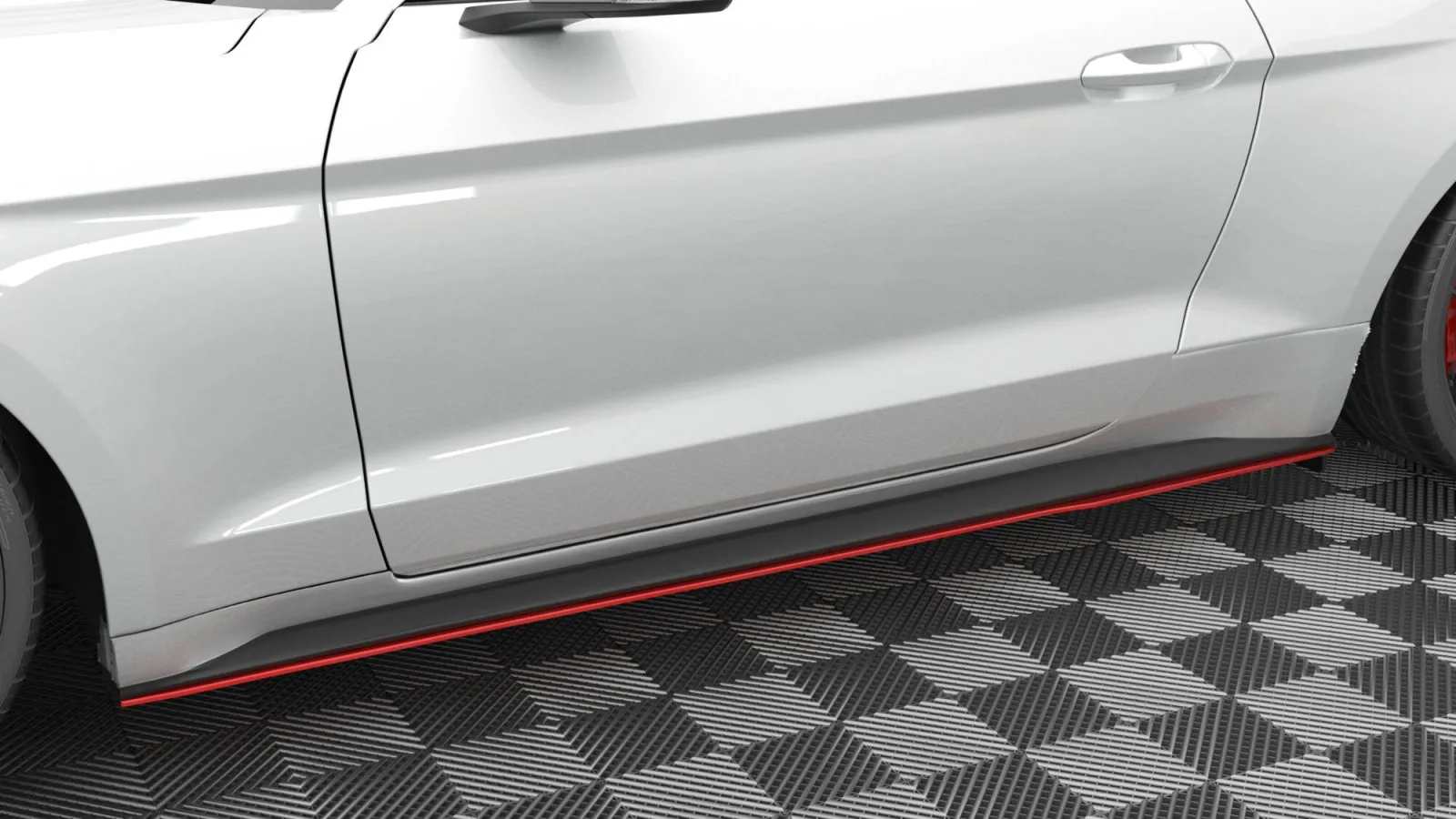 Side Skirts Diffusers V.2 compatible with Ford Mustang Mk6 Facelift