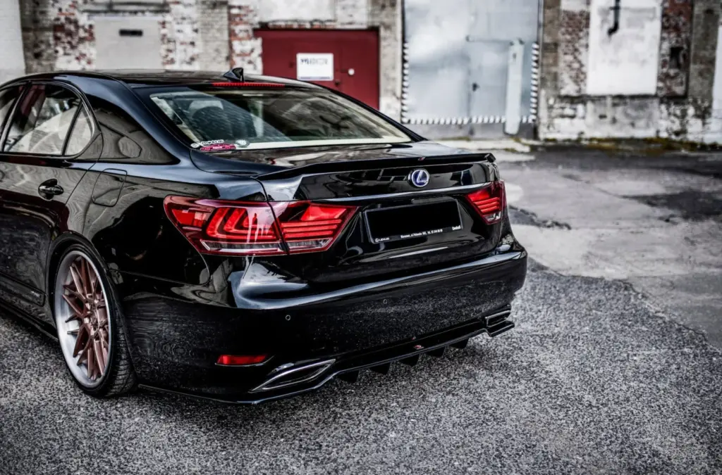 Rear Splitter (With Diffuser) compatible with Lexus LS Mk4 Facelift