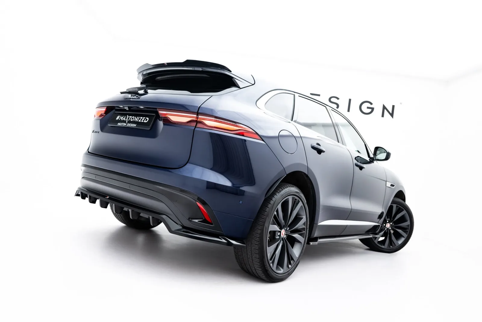 Rear Splitter (With Diffuser) compatible with Jaguar F-Pace R-Sport Mk1 Facelift