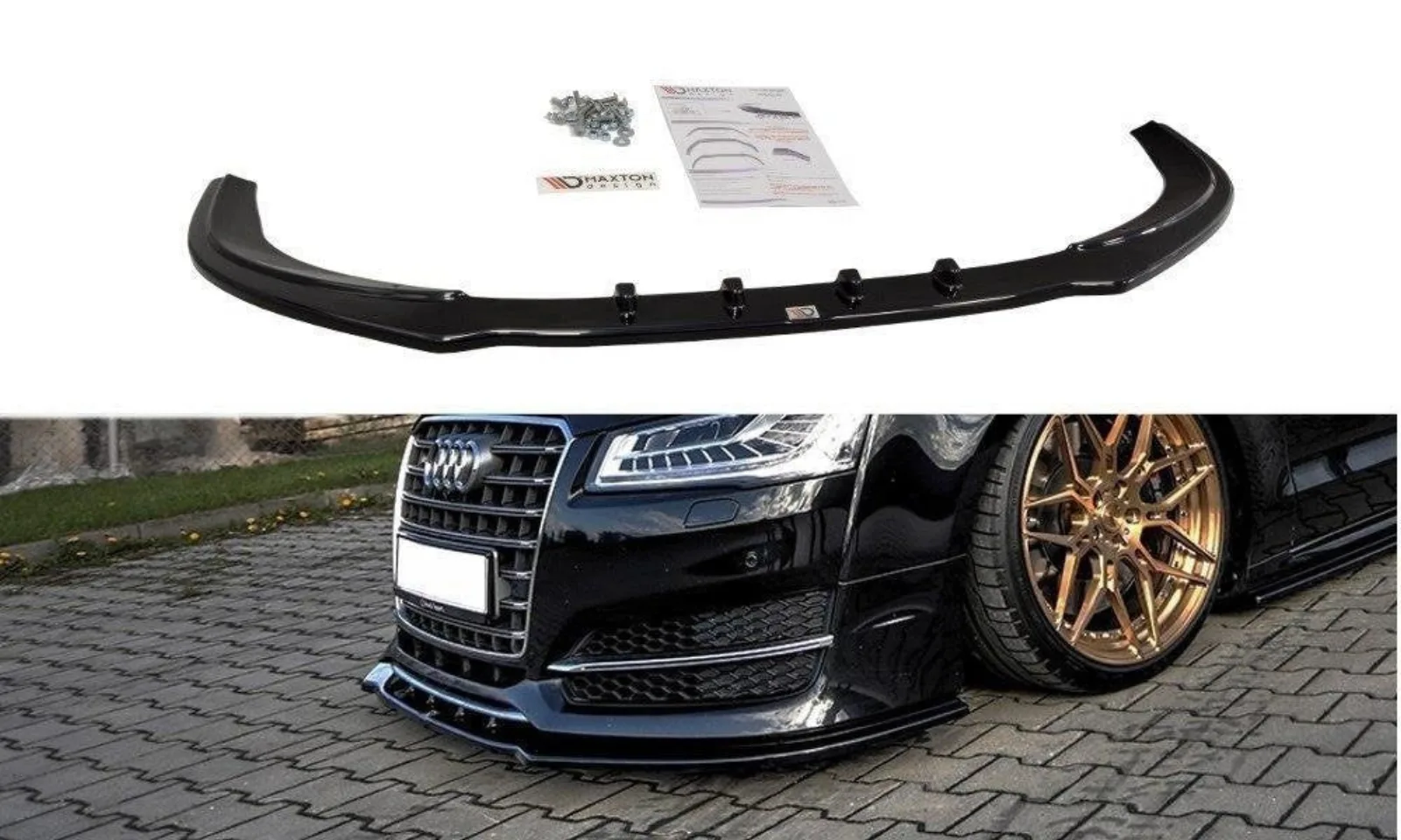 Front Splitter V.1 compatible with Audi S8 D4 Facelift