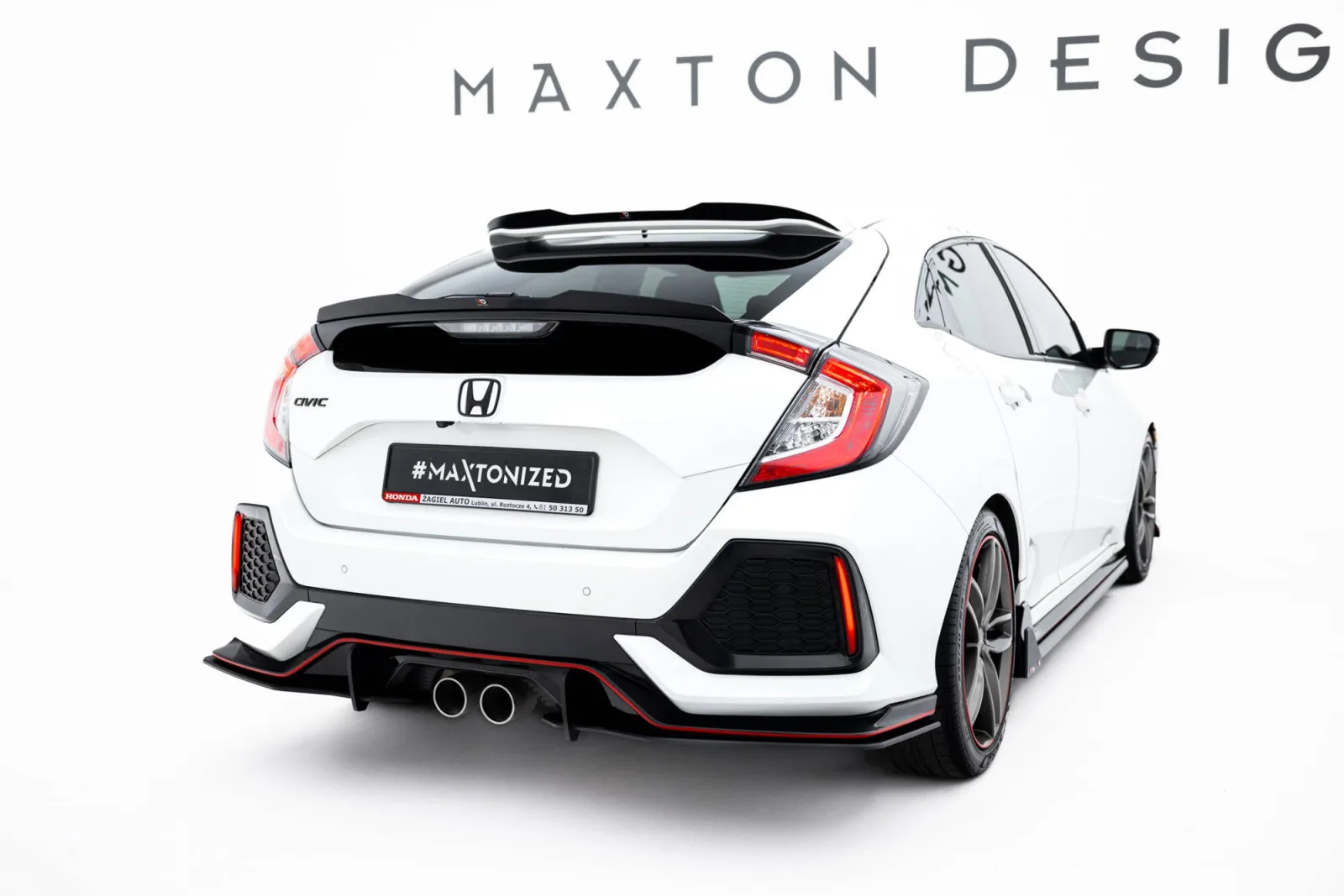 Rear Side Splitters Street Pro compatible with Honda Civic Sport Mk 10