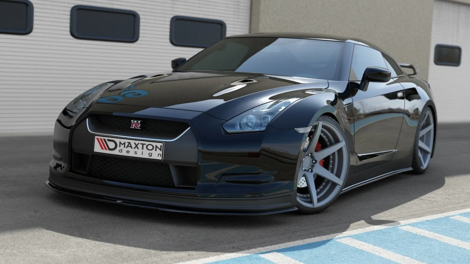 Front Splitter V.2 compatible with NISSAN GT-R PRE-FACELIFT COUPE (R35-SERIES)