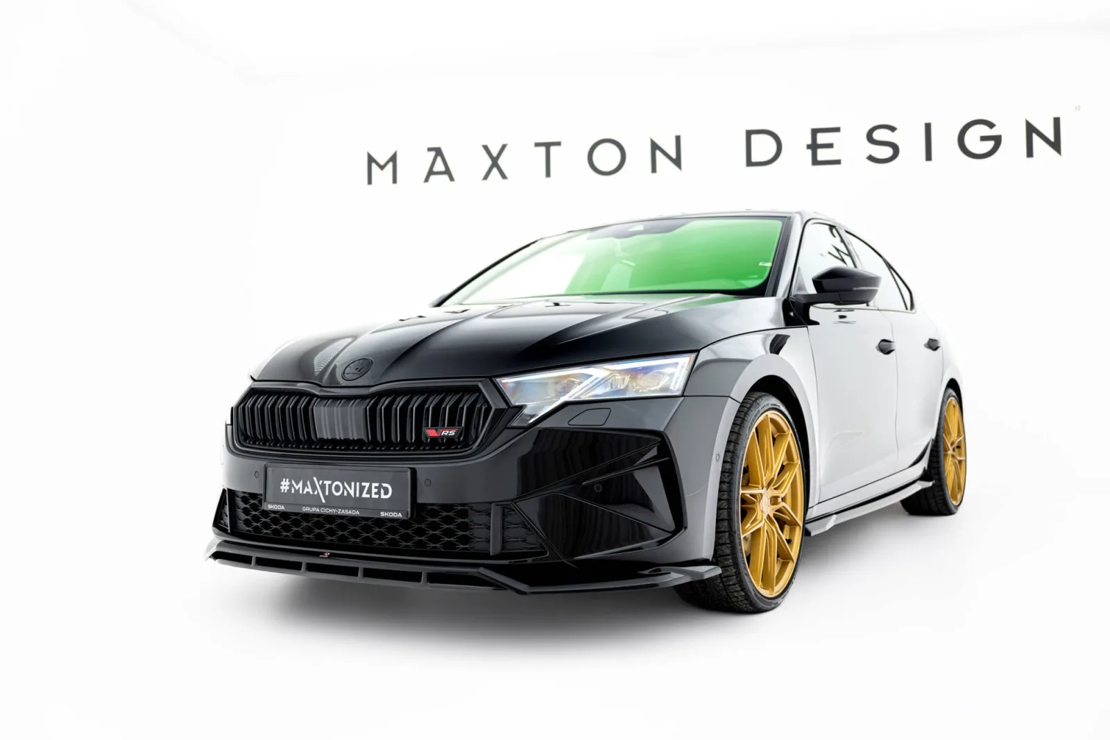 Front Splitter V.1 compatible with Skoda Octavia RS Liftback / Combi Mk4 Facelift