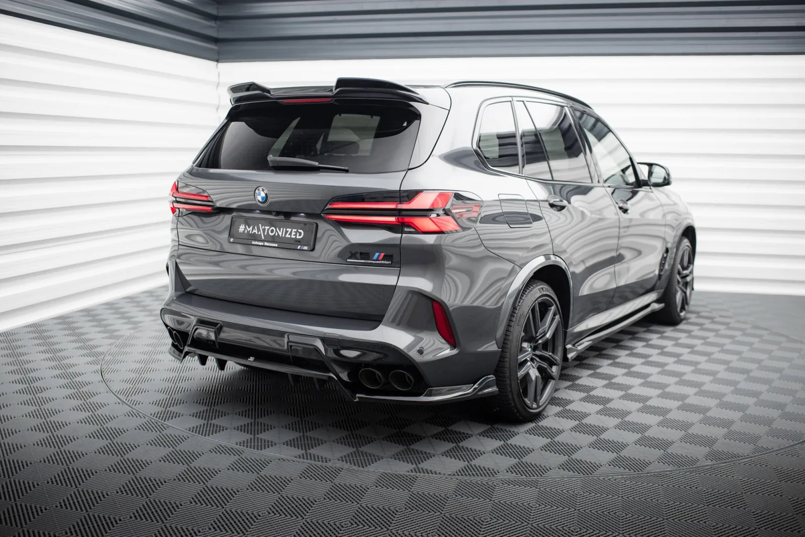 Rear Splitter (With Diffuser) compatible with BMW X5 M F95 / F95 Facelift