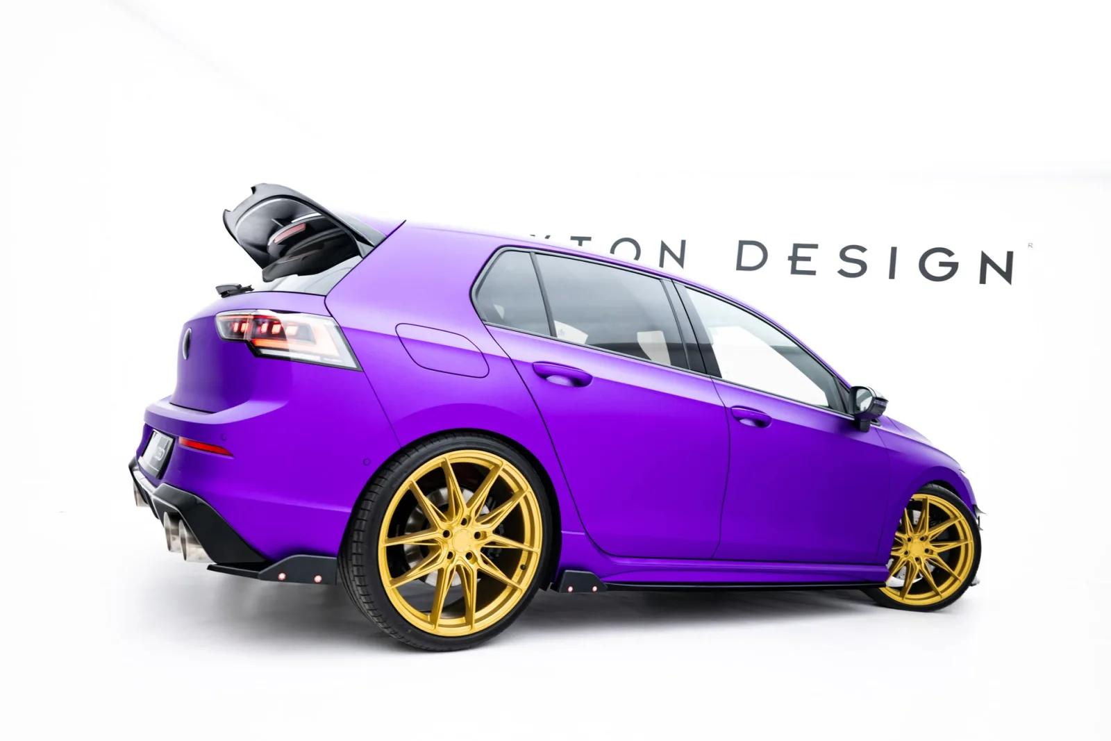 Side Skirts Diffusers V.2 + Flaps compatible with Volkswagen Golf R Hatchback Mk8 Facelift