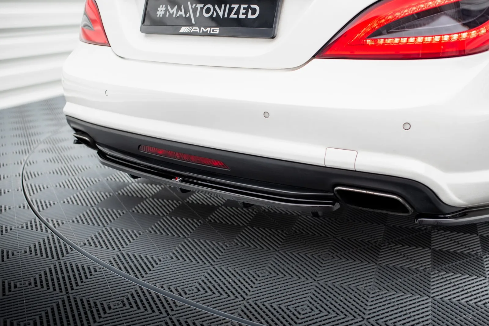 Rear Splitter (With Diffuser) compatible with Mercedes-Benz CLS AMG-Line C218