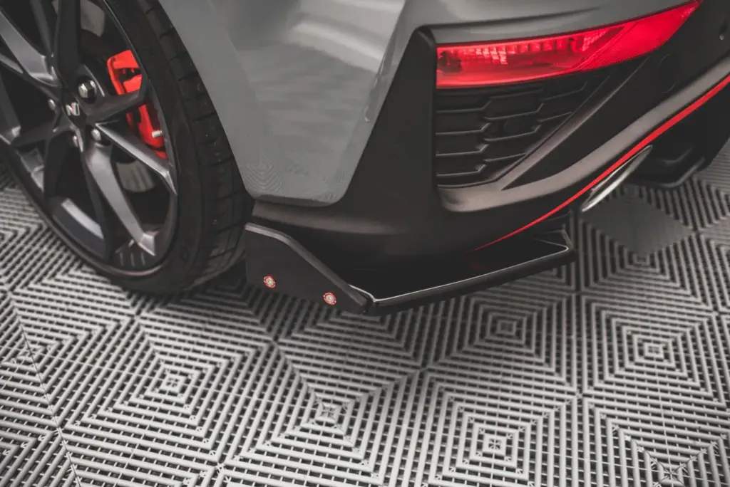 Rear Side Splitters V.1 + Flaps compatible with Hyundai I30 N Hatchback Mk3 Facelift