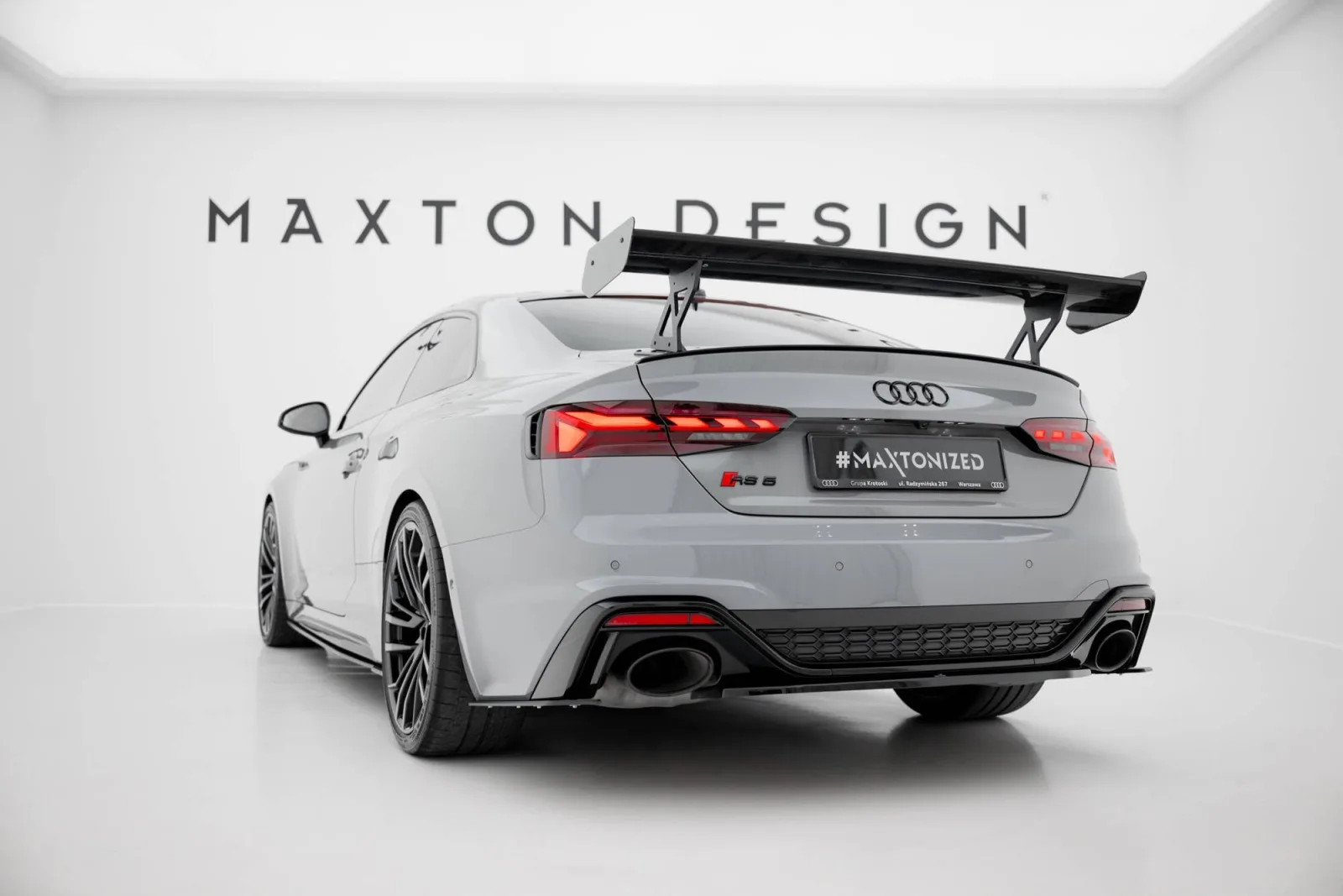 Carbon Spoiler With External Brackets V.1 compatible with Audi A5 / A5 S-Line / S5 / RS5 Coupe F5 / F5 Facelift