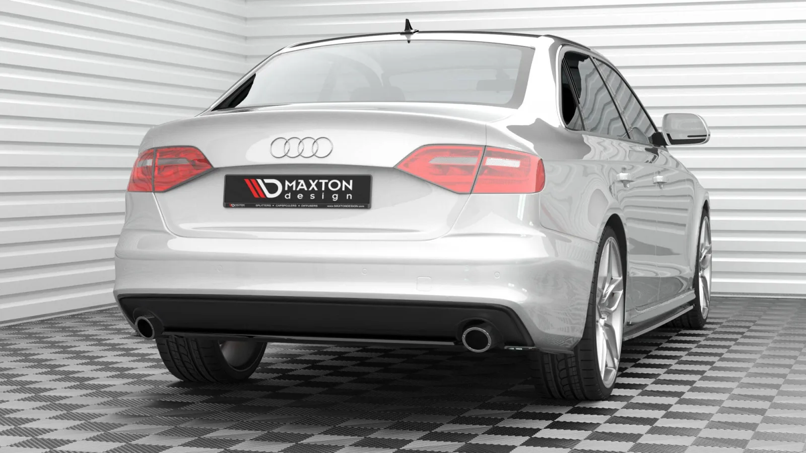 Rear Splitter compatible with Audi A4 S-Line B8 Facelift