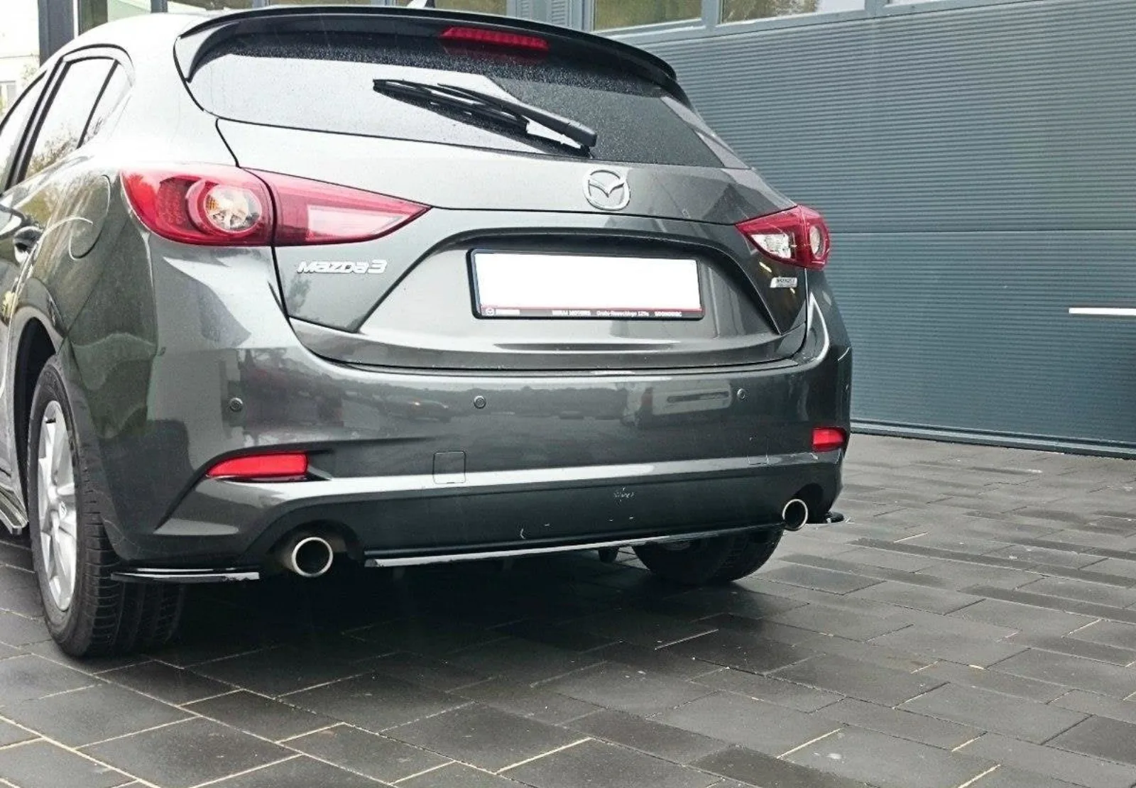 Rear Splitter compatible with Mazda 3 BN (Mk3) Facelift (With Diffuser)