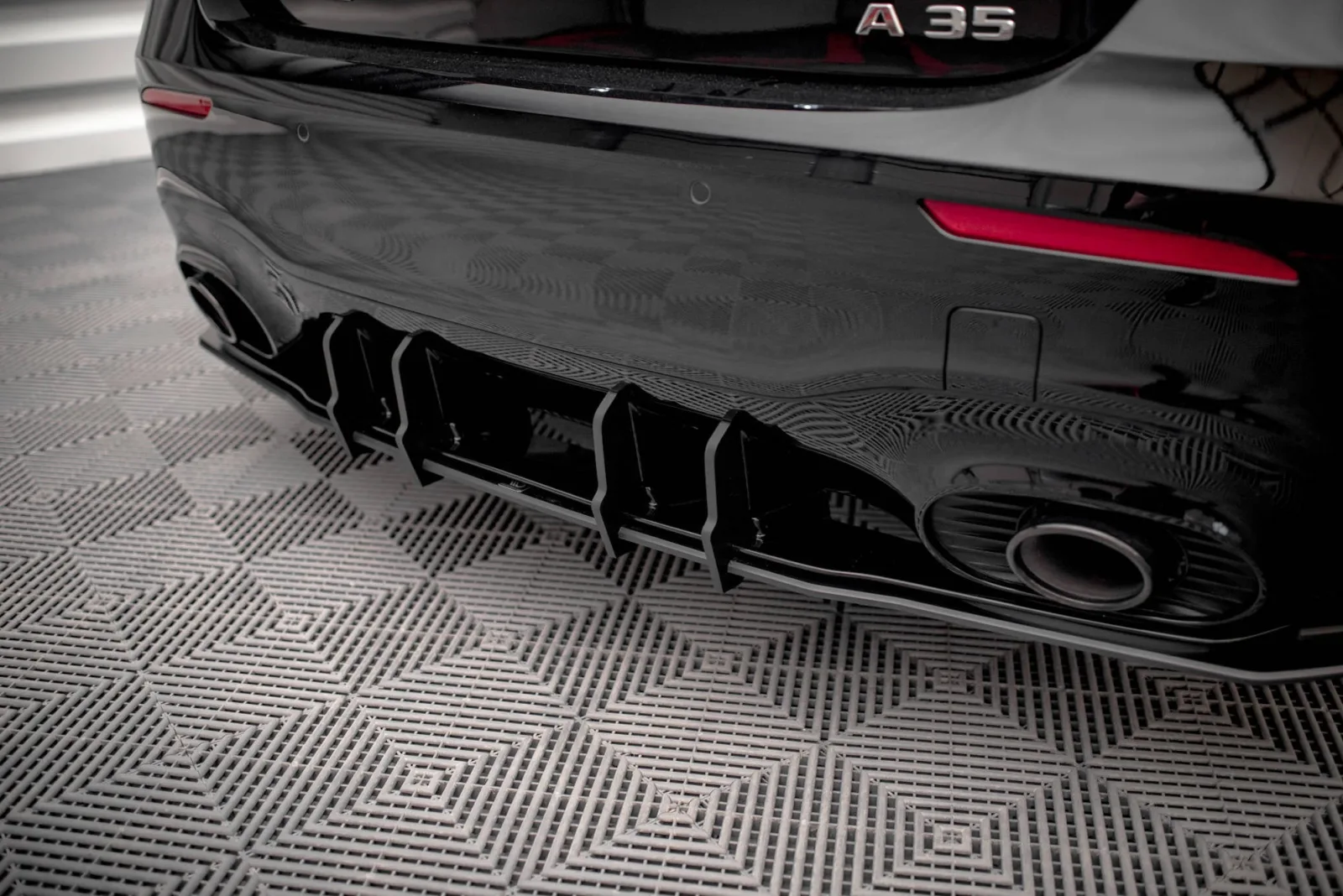 Rear Diffuser Street Pro compatible with Mercedes A35 AMG Hatchback Aero Pack W177