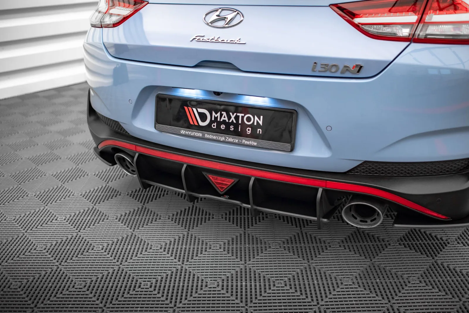 Rear Diffuser Street Pro compatible with Hyundai I30 N Fastback Mk3 Facelift