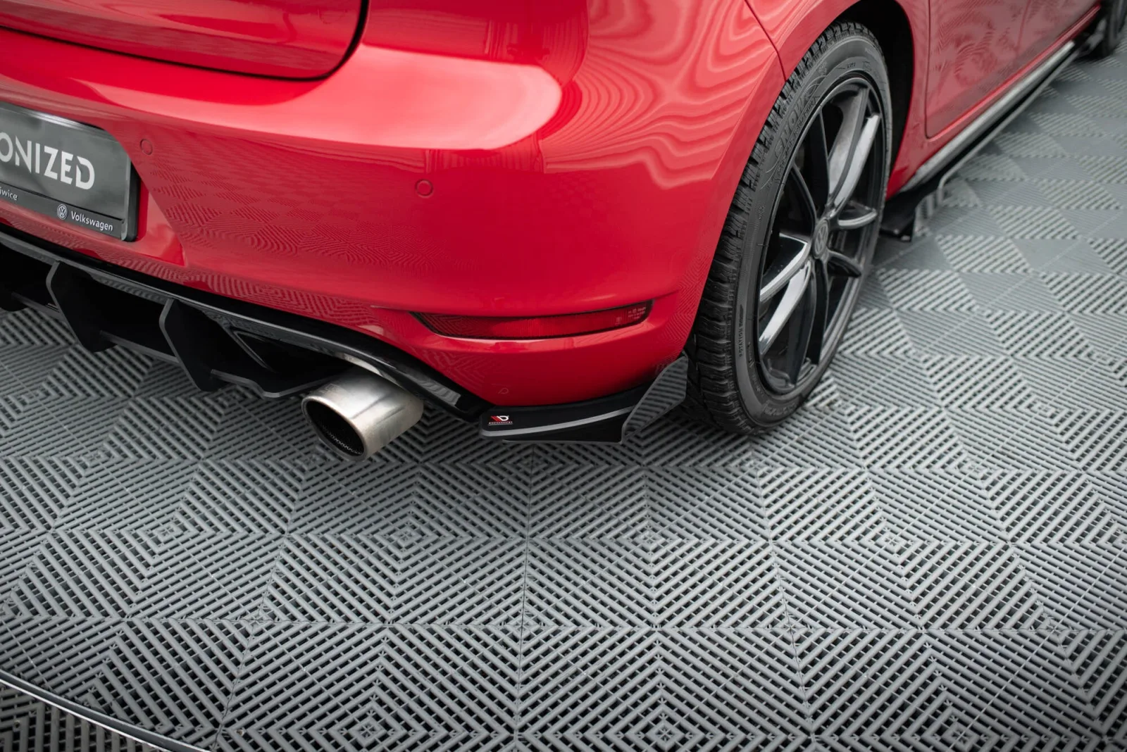 Rear Side Splitters Street Pro + Flaps compatible with Volkswagen Golf GTI Mk6