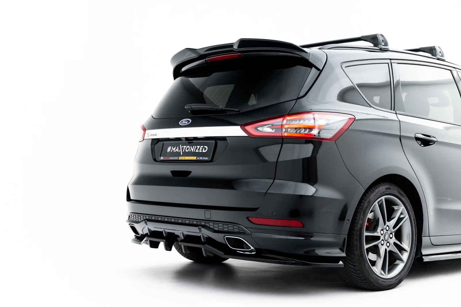 Rear Splitter (With Diffuser) compatible with Ford S-Max ST-Line Mk2 Facelift