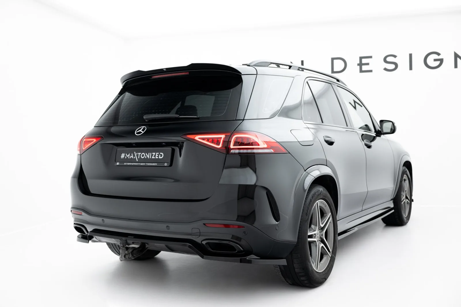 Rear Splitter (With Diffuser) compatible with Mercedes-Benz GLE SUV AMG-Line W167 / W167 Facelift
