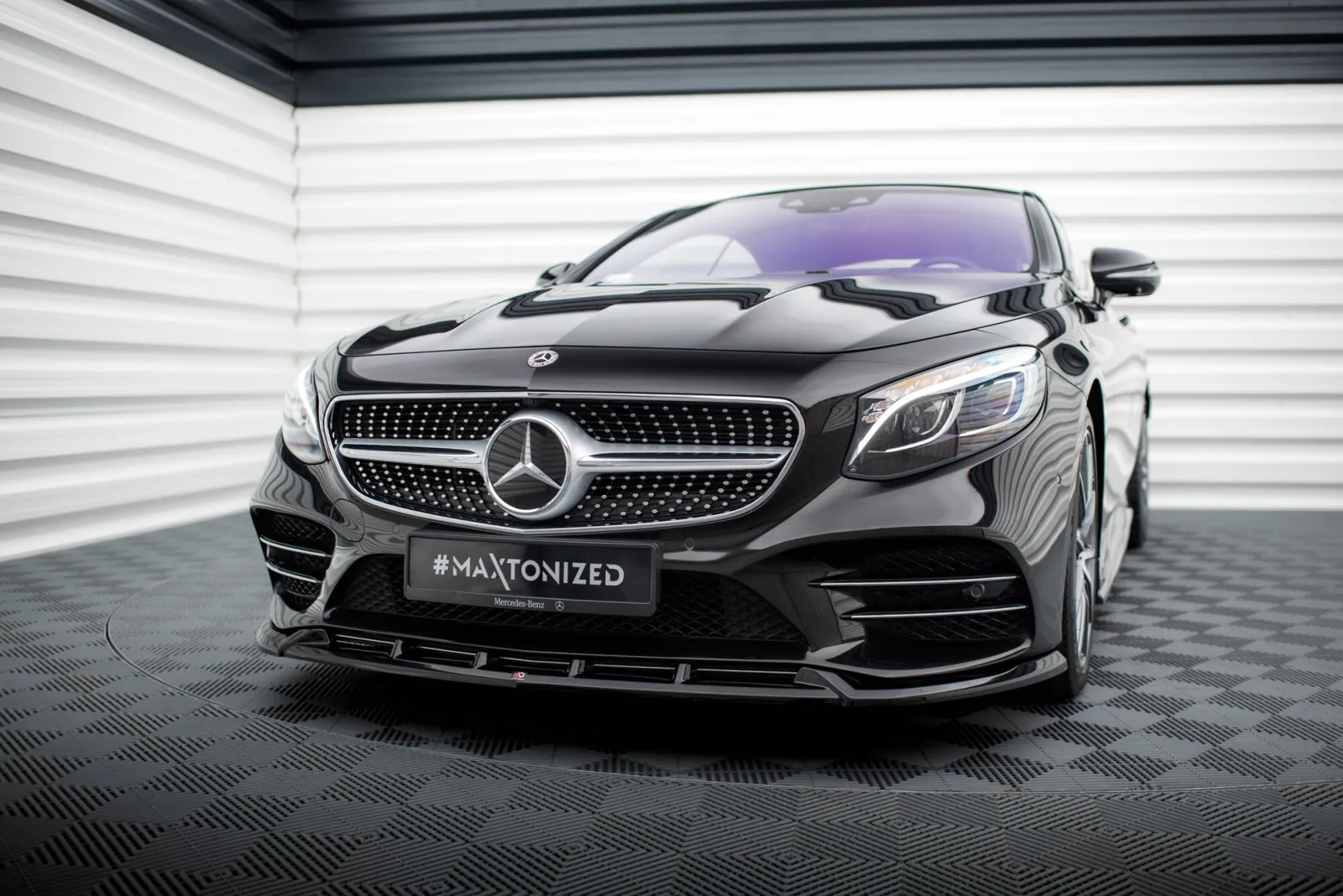 Front Splitter V.2 compatible with Mercedes-Benz S Coupe AMG-Line C217 Facelift