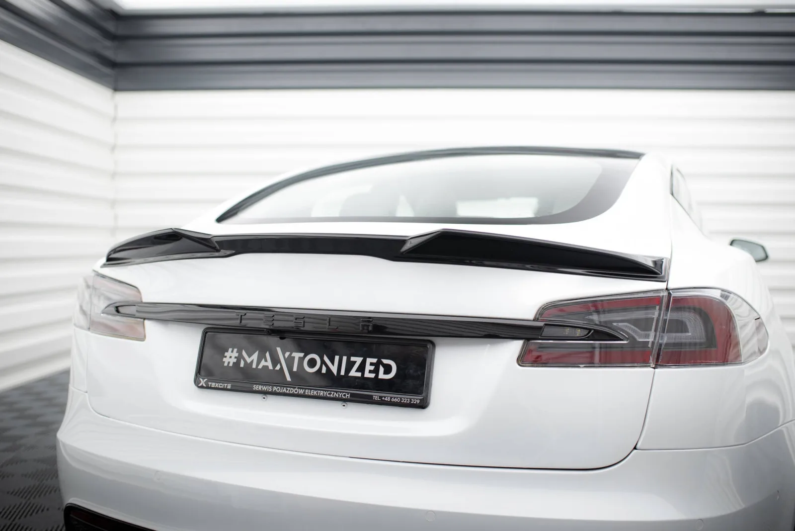 Spoiler Cap 3D compatible with Tesla Model S Plaid Mk1 Facelift