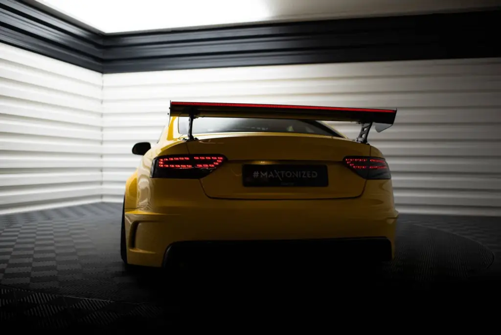 Carbon Spoiler With External Brackets + LED compatible with Audi A5 Coupe 8T