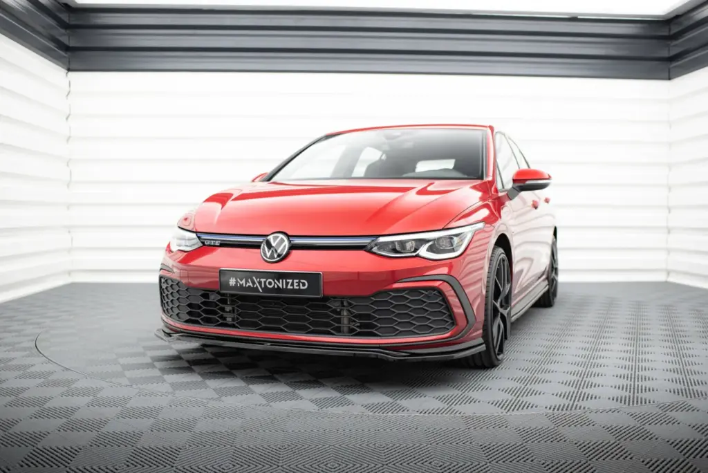 Front Splitter V.4 compatible with Volkswagen Golf GTI / GTE / GTD / R-Line Mk8
