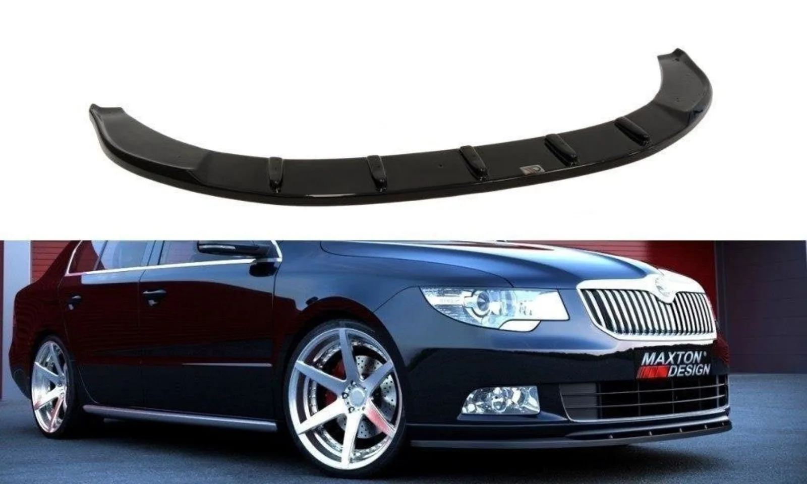 Front Splitter compatible with Skoda Superb Mk2 (For Bumper Front Sport Spoiler)