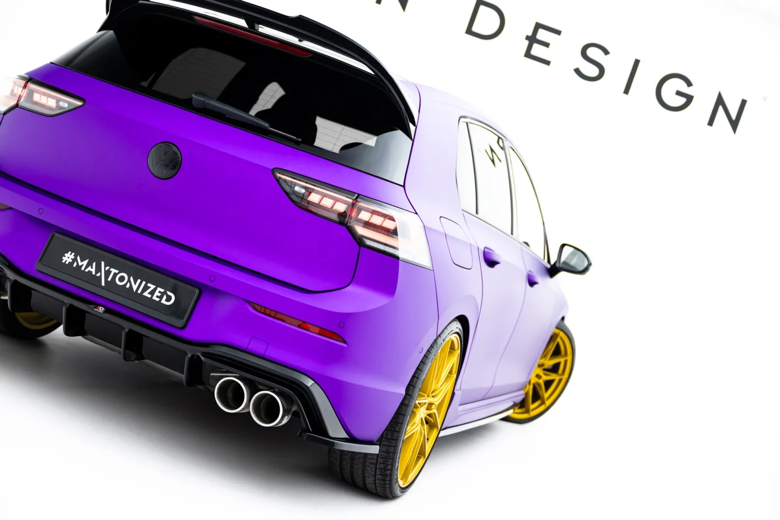 Rear Side Splitters V.4 compatible with Volkswagen Golf R Hatchback Mk8 Facelift