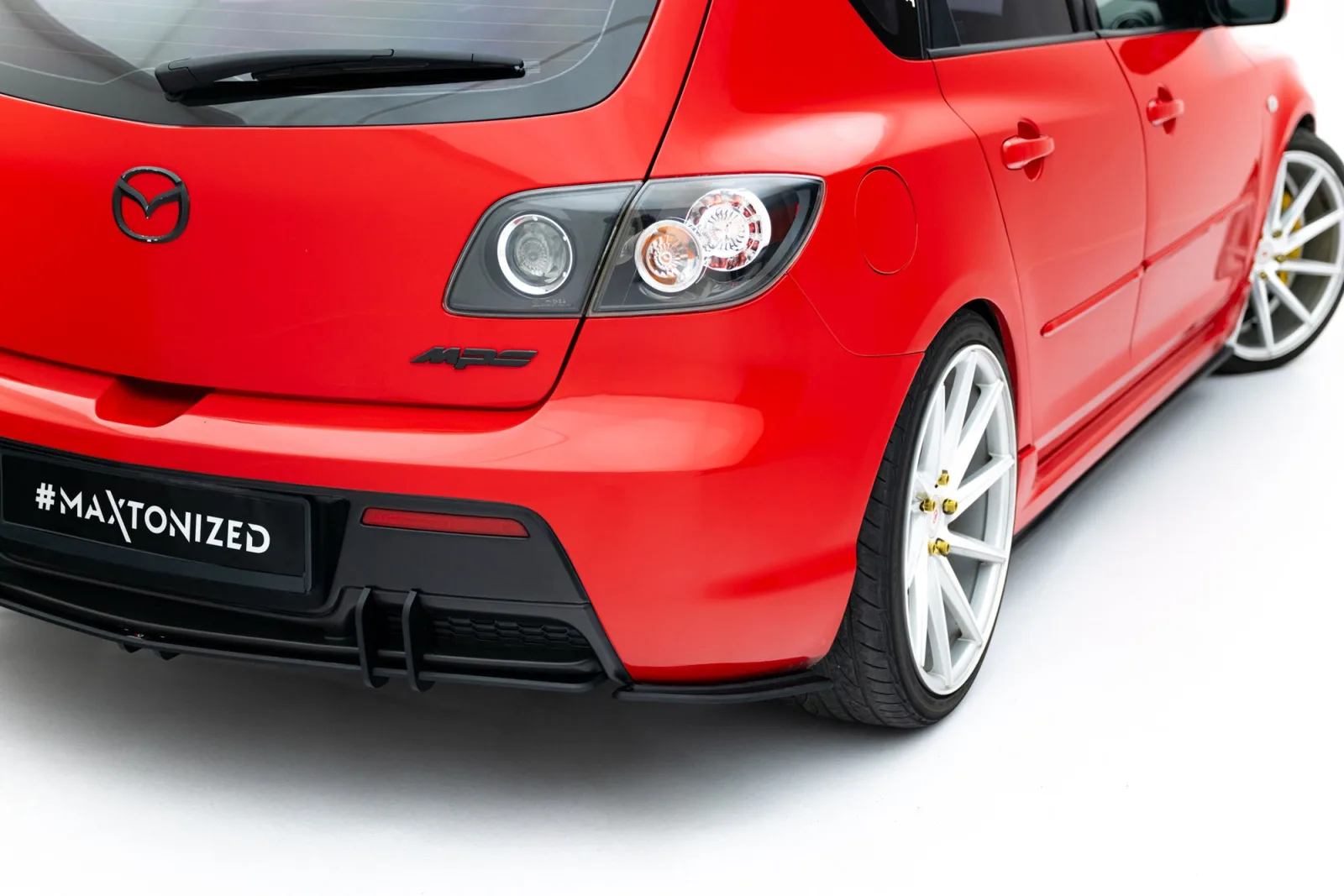 Rear Side Splitters Street Pro compatible with Mazda 3 MPS Mk1 Version EU