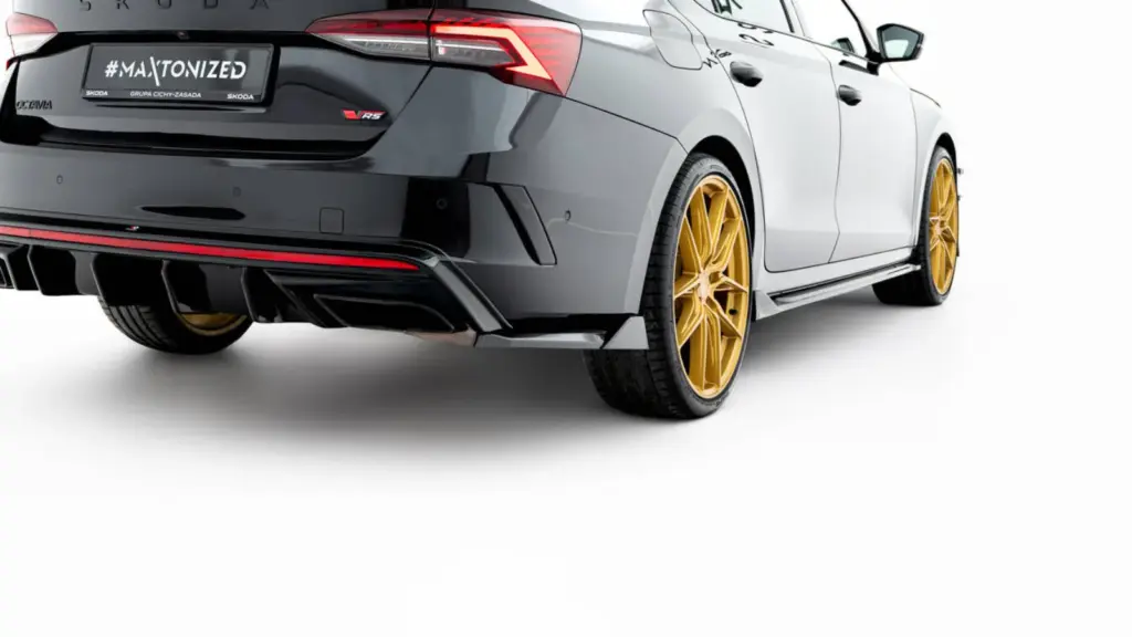 Rear Side Splitters V.8 compatible with Skoda Octavia RS Liftback / Combi Mk4 Facelift