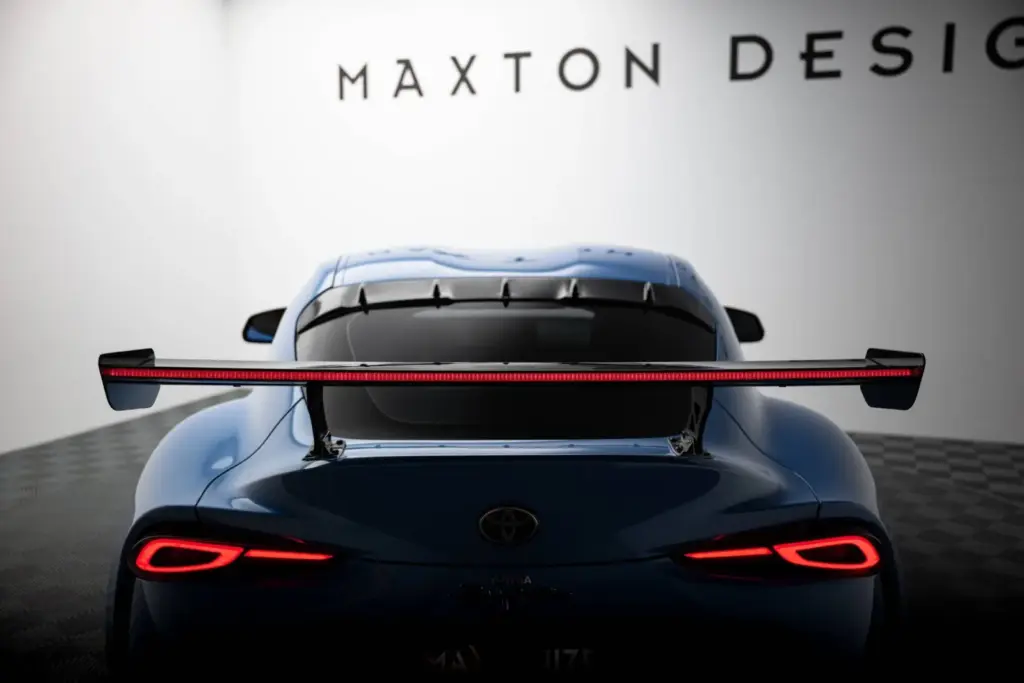 Carbon Spoiler With External Brackets + LED compatible with Toyota Supra Mk5