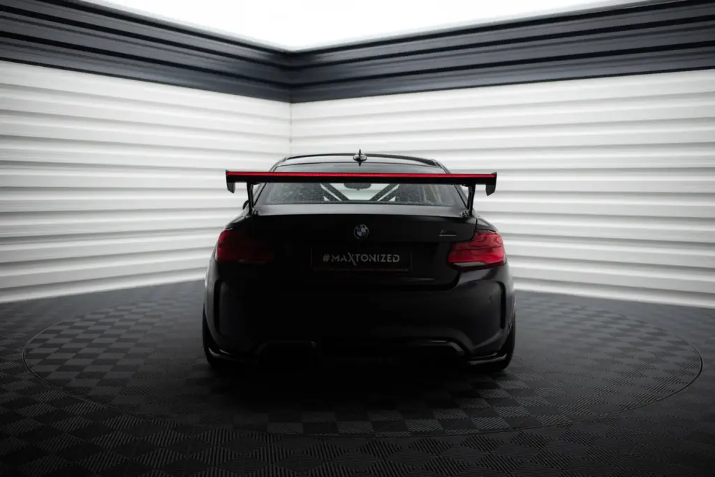 Carbon Spoiler With External Brackets + LED compatible with BMW M2 F87 / 2 / 2 M-Pack F22