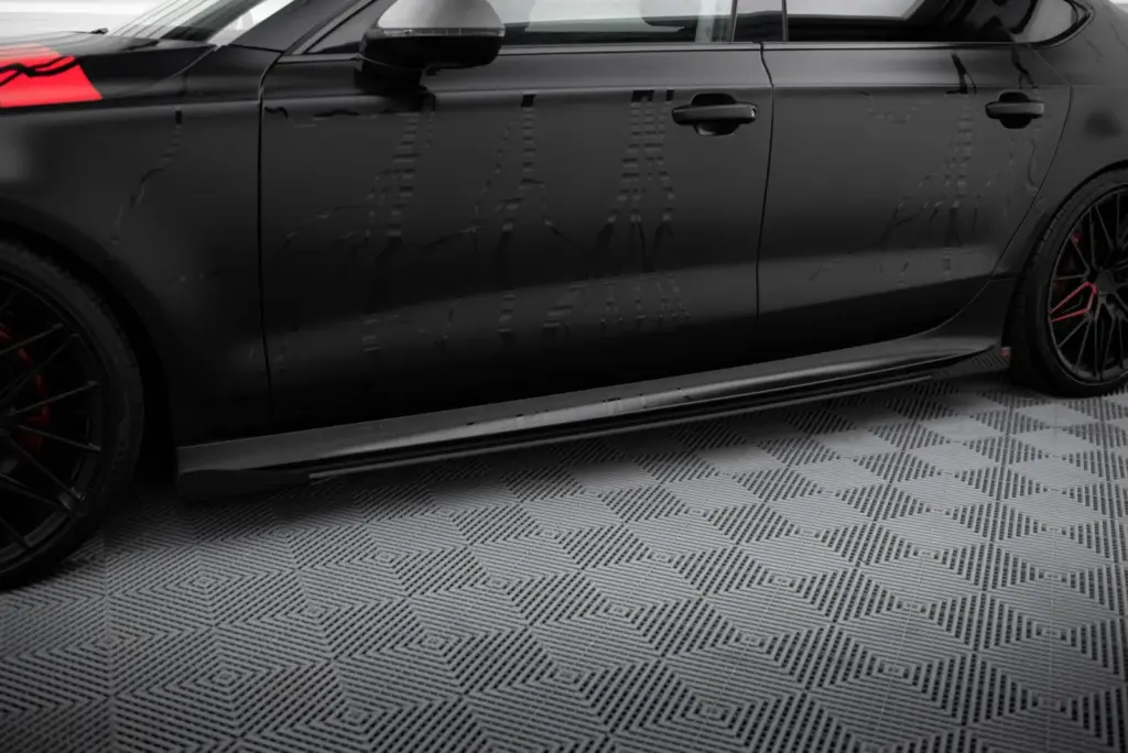 Side Skirts Diffusers Street Pro + Flaps compatible with Audi A7 RS7 Look C7