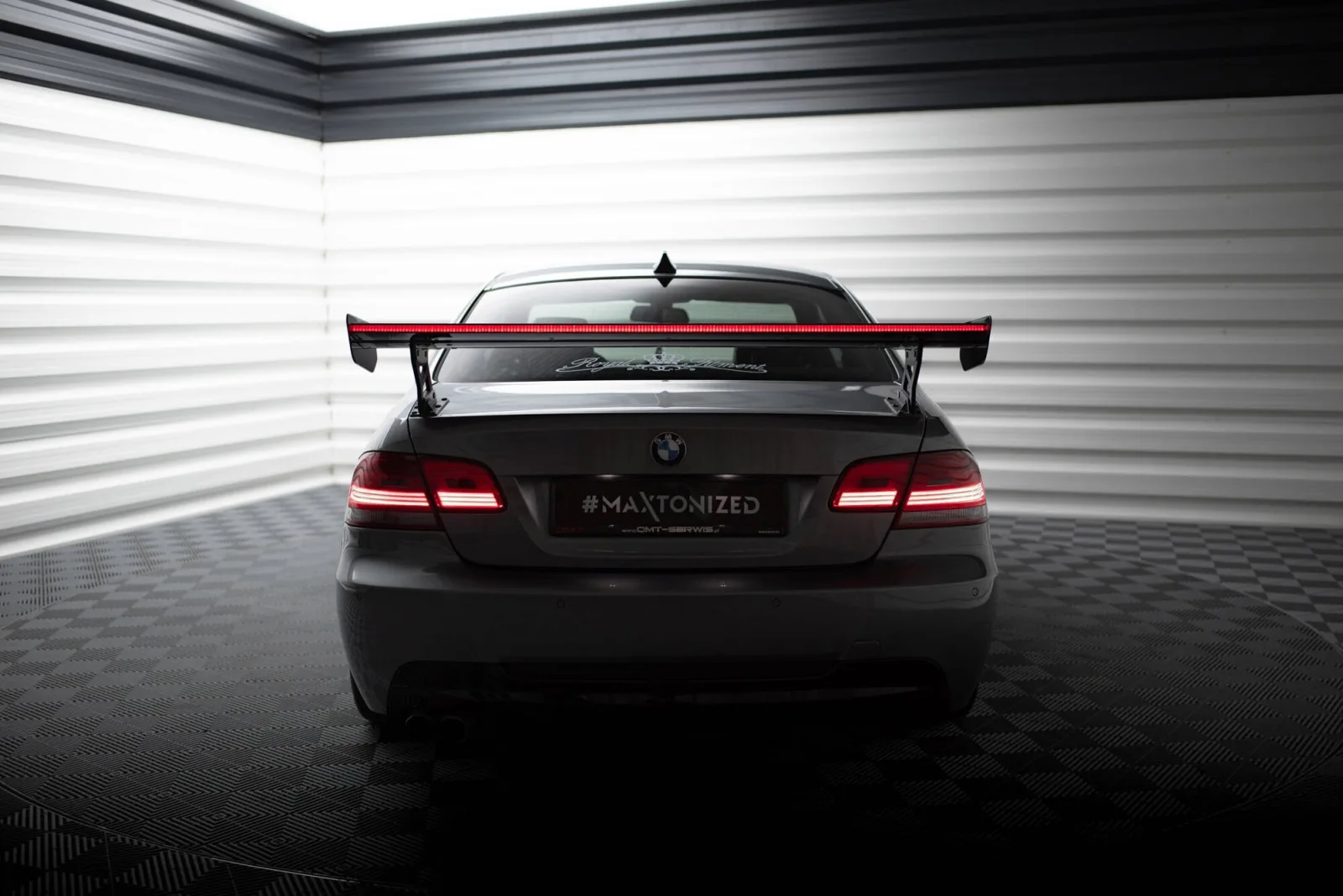 Carbon Spoiler With External Brackets + LED compatible with BMW 3 / M3 Coupe E92
