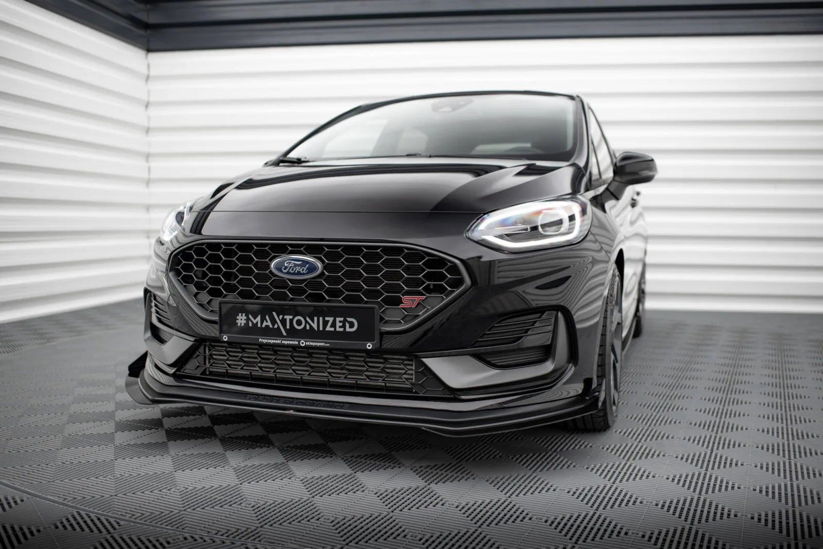 Front Splitter Street Pro + Flaps compatible with Ford Fiesta ST Mk8 Facelift