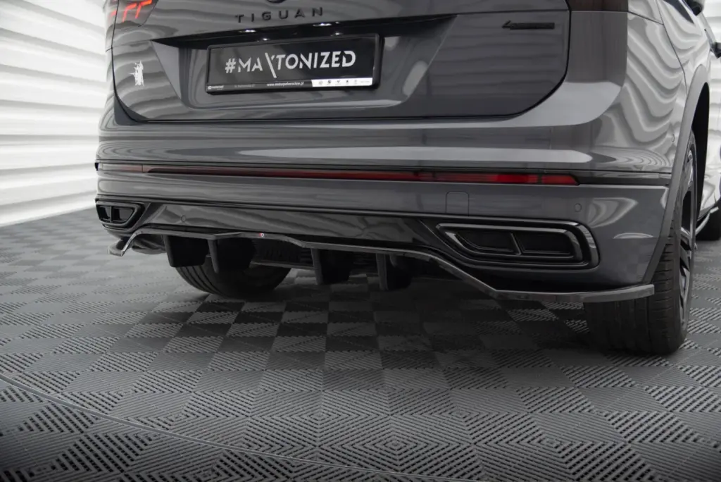 Rear Splitter (With Diffuser) compatible with Volkswagen Tiguan R-Line Mk2 Facelift