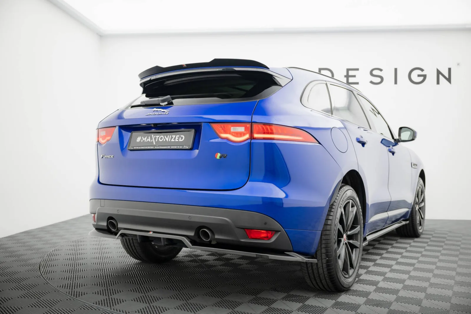 Rear Splitter (With Diffuser) compatible with Jaguar F-Pace R-Sport Mk1