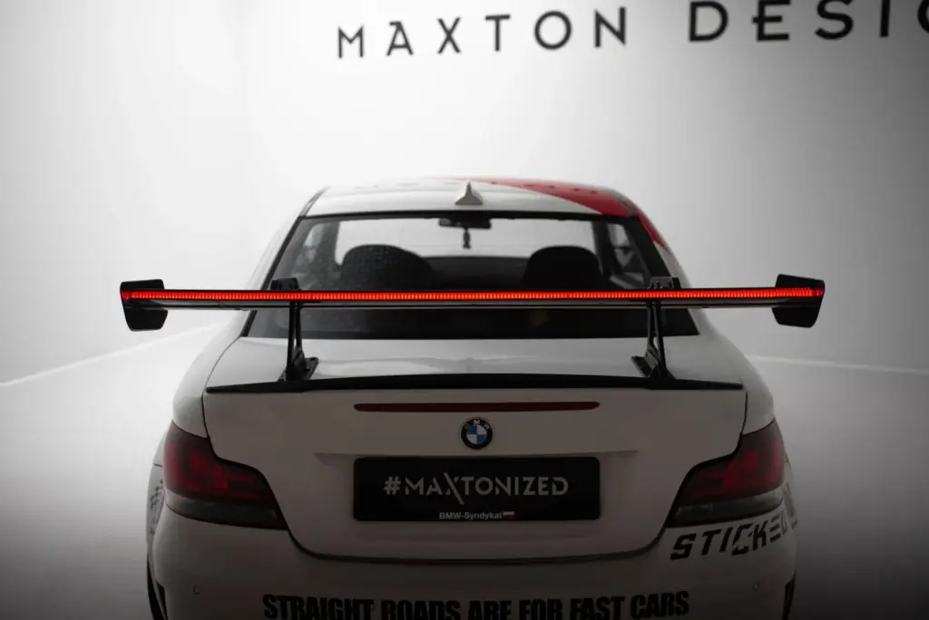 Carbon Spoiler With Top Mounts + LED compatible with BMW 1 M E82