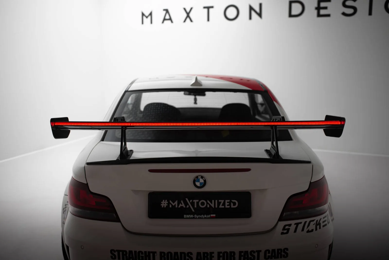 Carbon Spoiler With Top Mounts + LED compatible with BMW 1 M E82