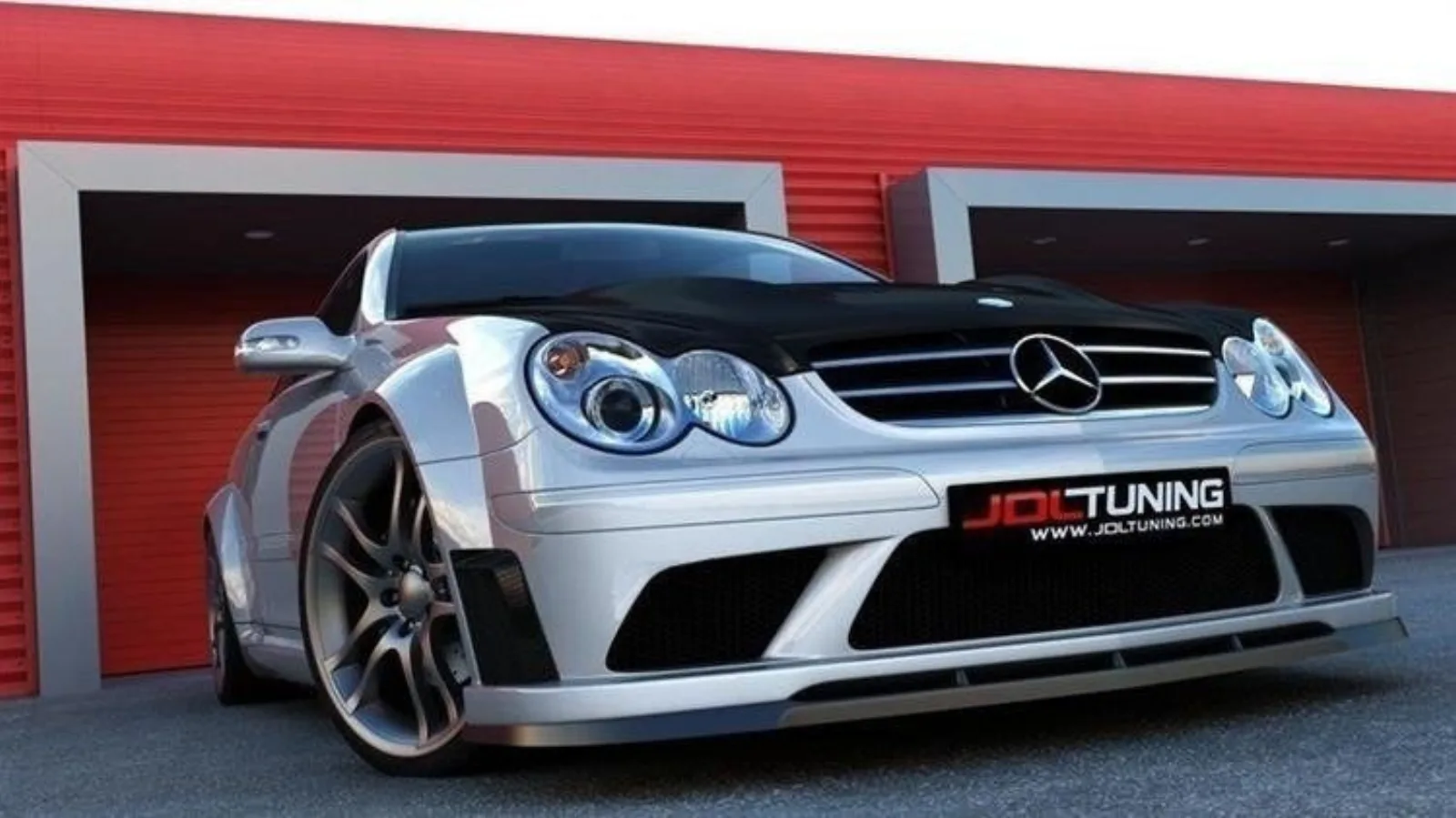 Body Kit + Maska compatible with Mercedes CLK W209 Black Series Look