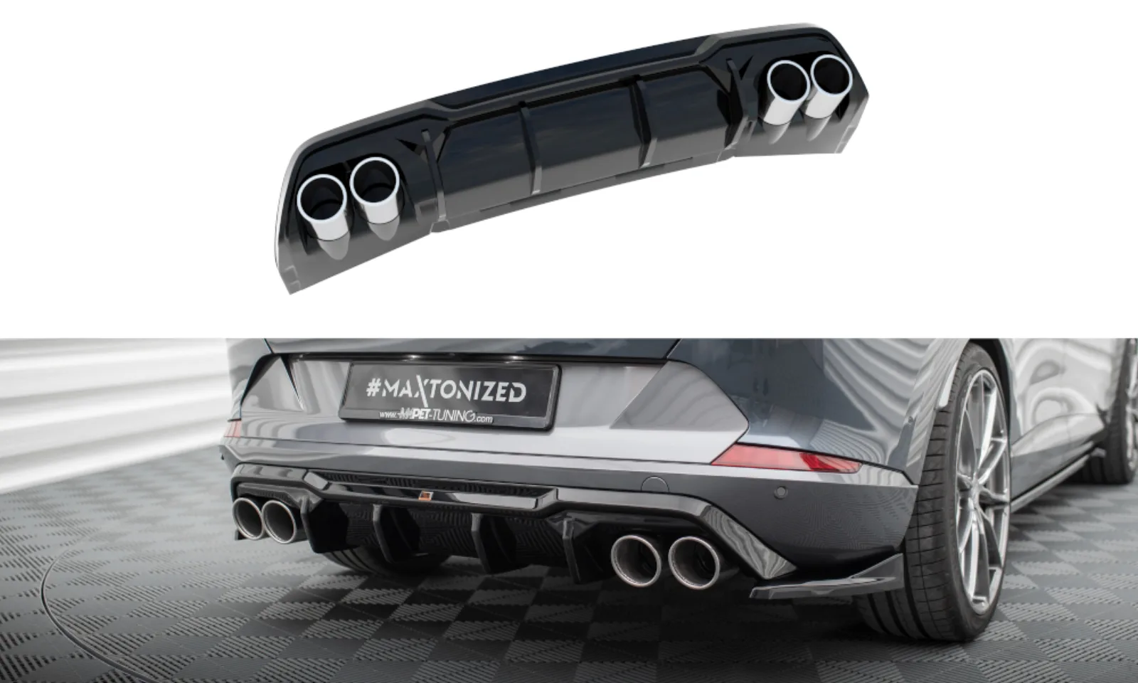 Rear Valance V.3 + Exhaust Tips Imitation compatible with Cupra Formentor Mk1