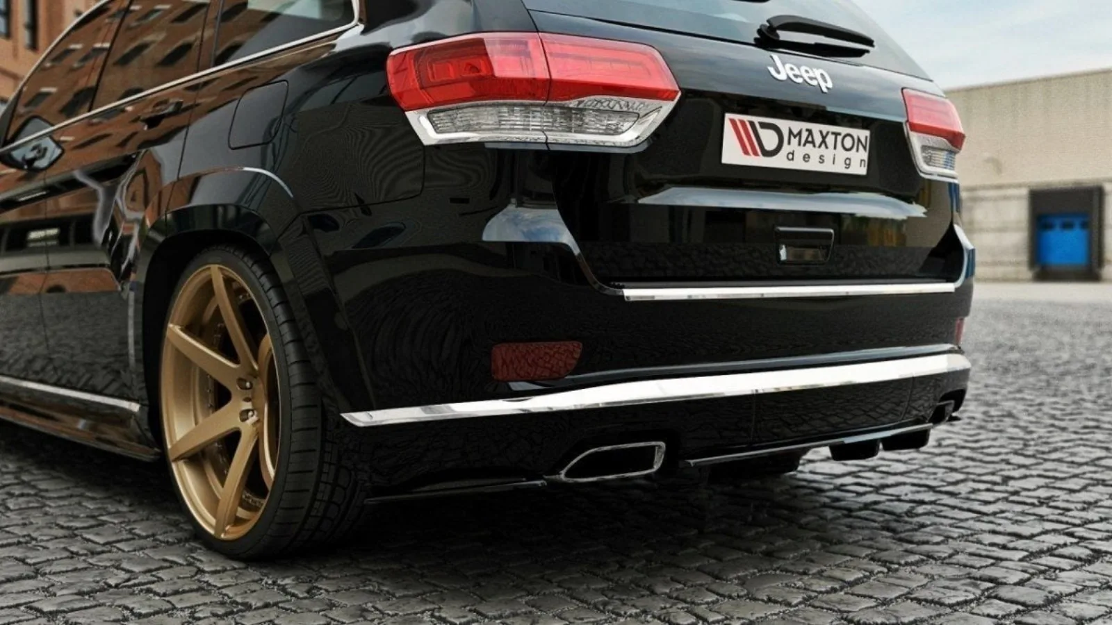 Rear Splitter compatible with Jeep Grand Cherokee WK2 Summit Facelift with diffuser