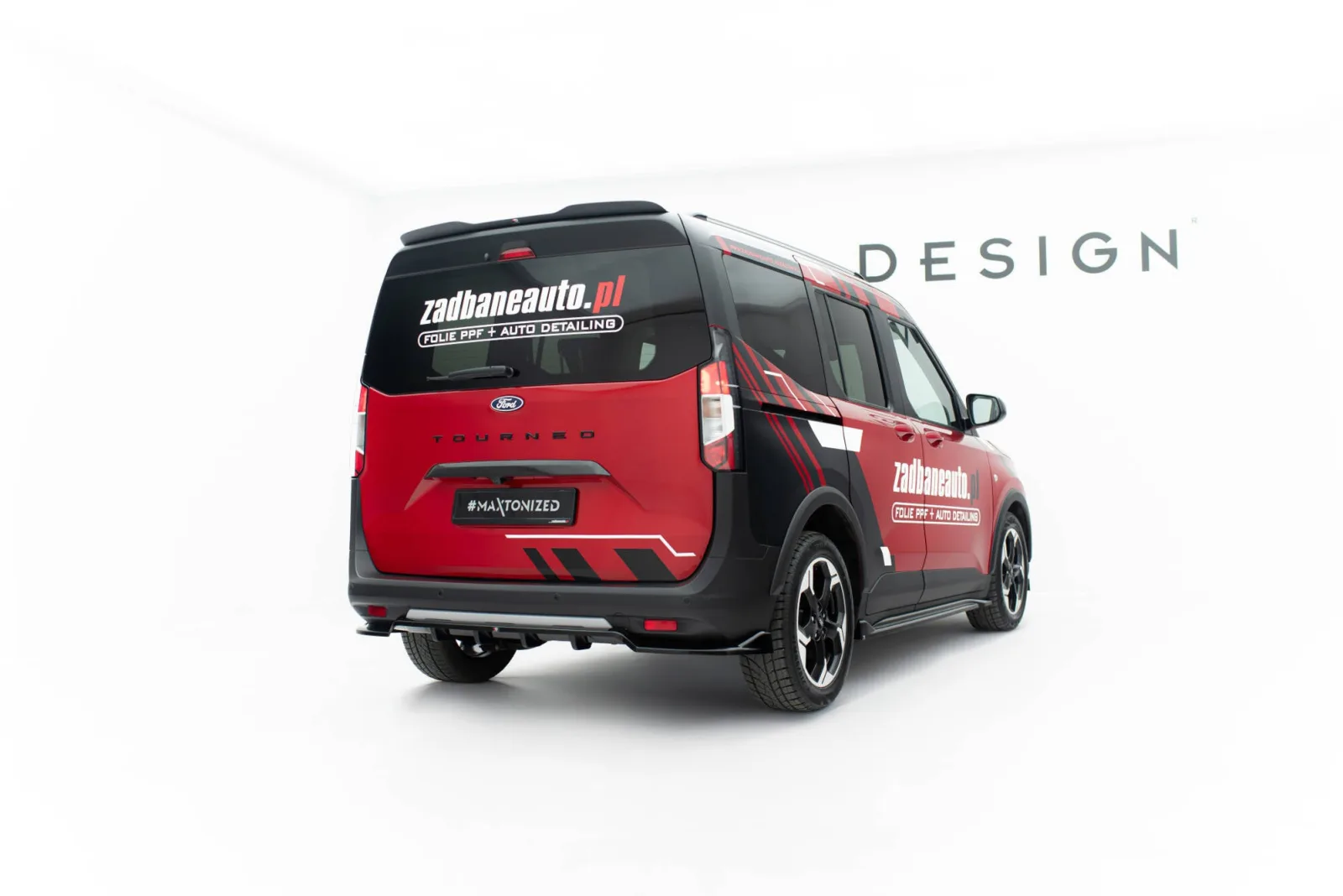 Rear Splitter (With Diffuser) compatible with Ford Tourneo Courier Mk2