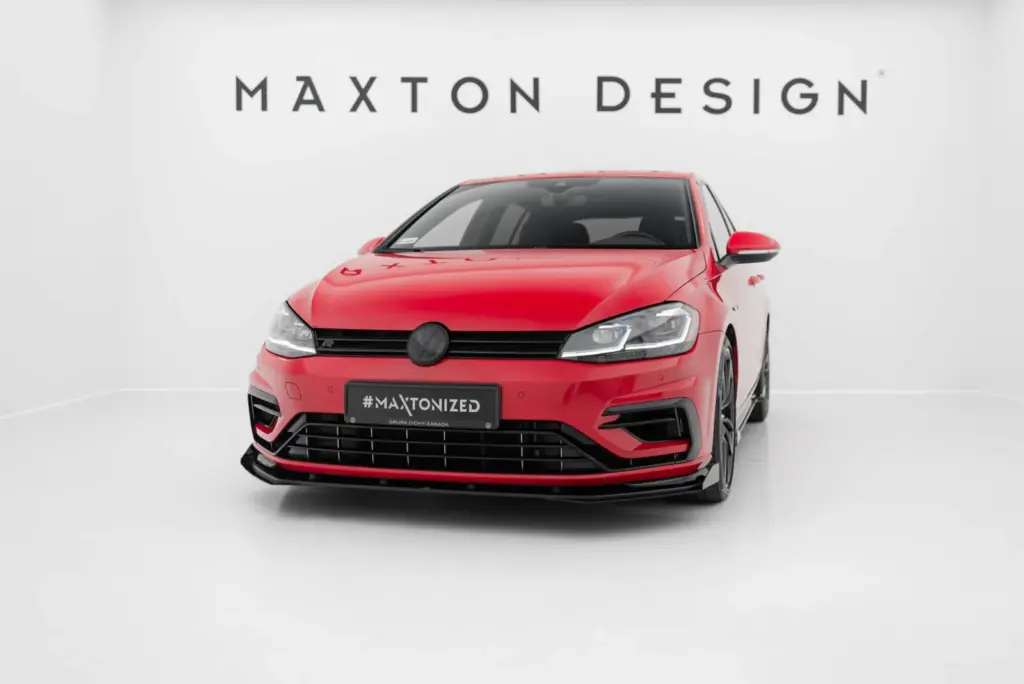 Front Splitter Street Pro + Flaps compatible with Volkswagen Golf R / R-Line Mk7 Facelift