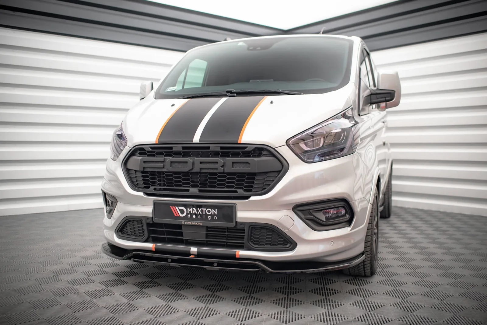 Front Splitter compatible with Ford Transit Custom ST-Line Mk1 Facelift