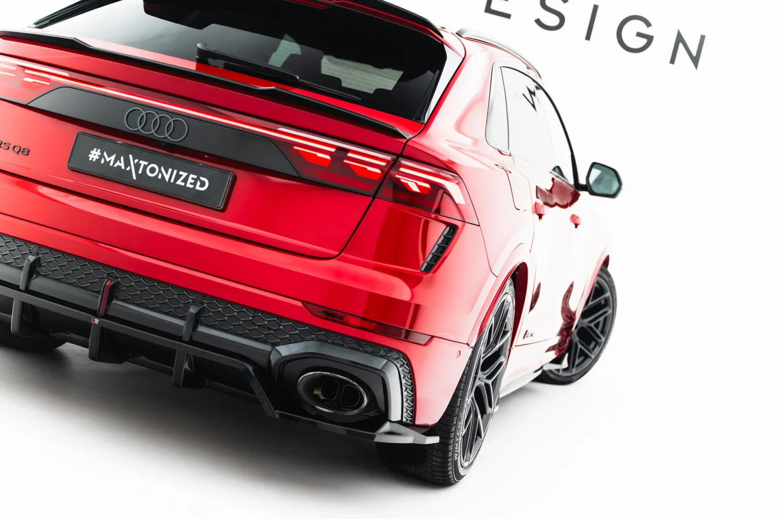 Rear Splitter (With Diffuser) compatible with Audi RSQ8 Mk1 Facelift